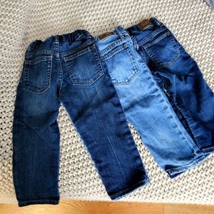 Baby Gap 2T x3 set of boy jeans GUC